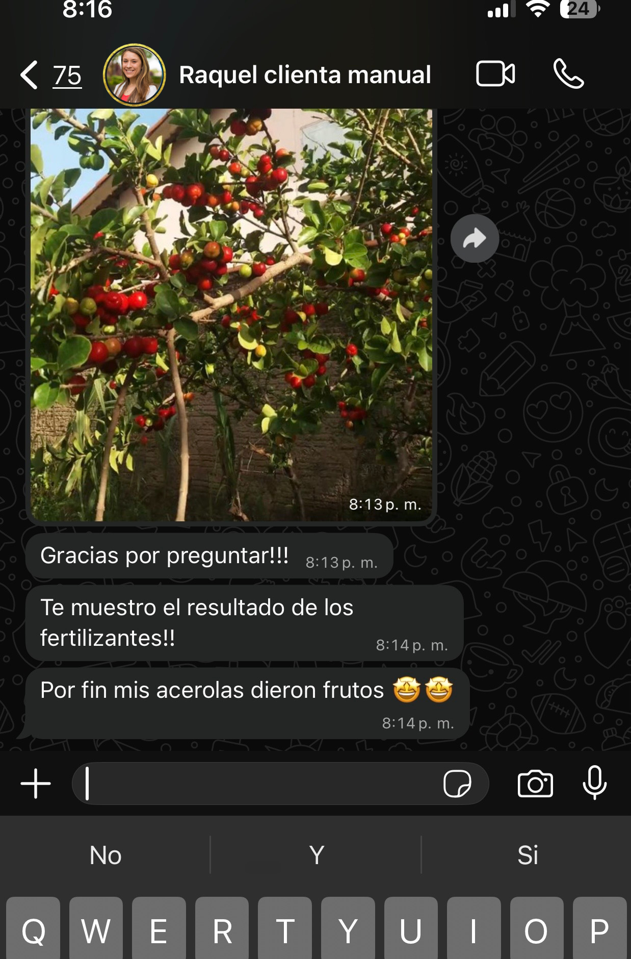 Testimonio real de Raquel por WhatsApp